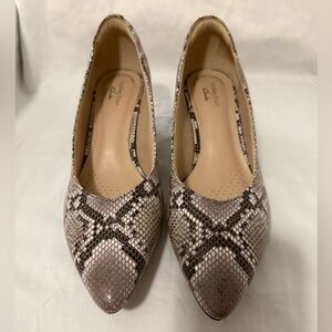 Clarks Snakeskin Pattern Women's Heels